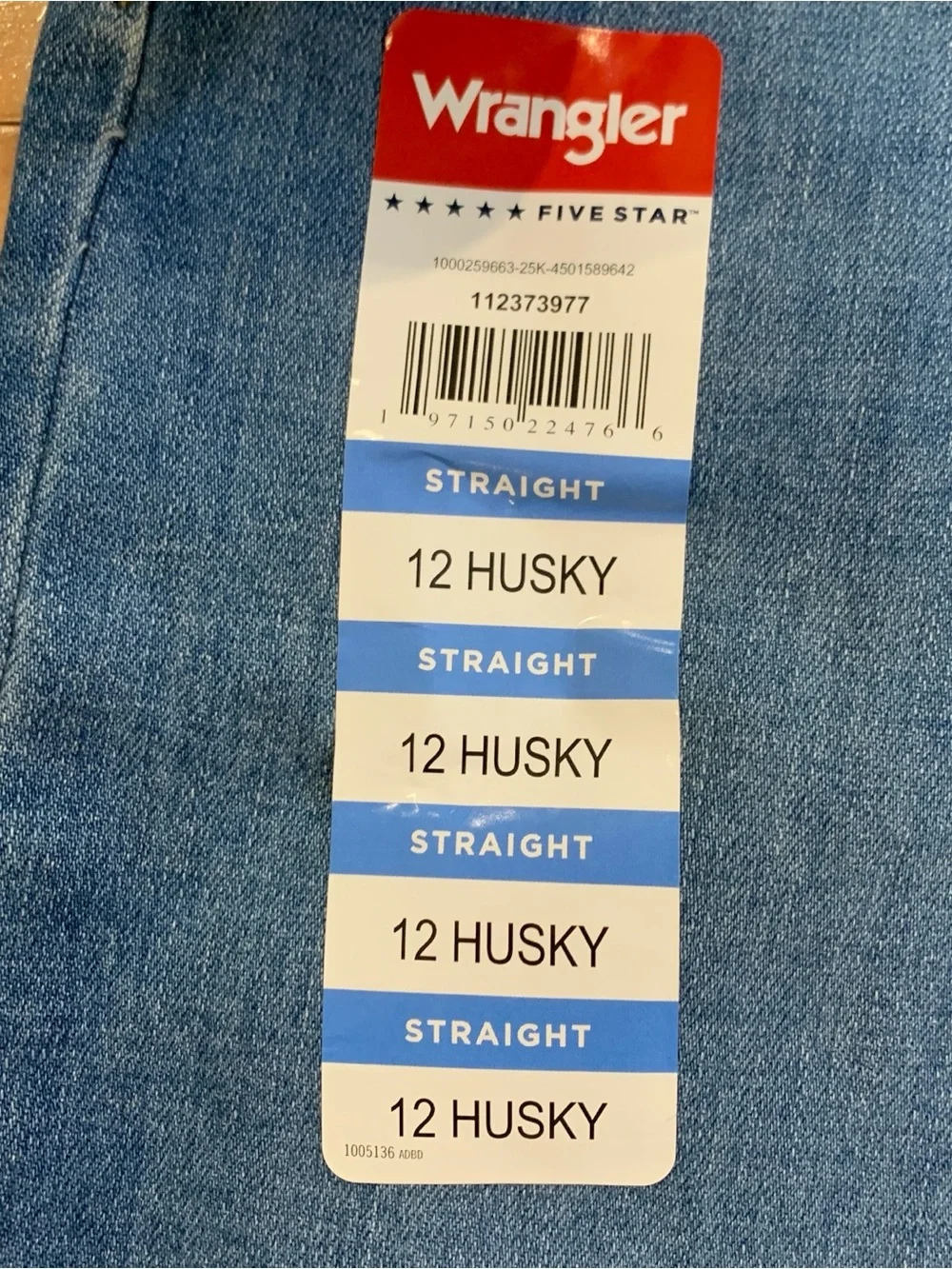New! Wrangler Youth Boys Jeans – Size 12 Husky – Lot of 2 Classic Straight Pants